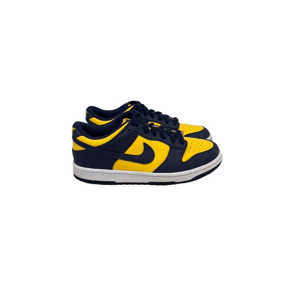 Nike Dunk Shoes Low Retro 'Michigan' Blue Yellow Sneakers Youth 5.5